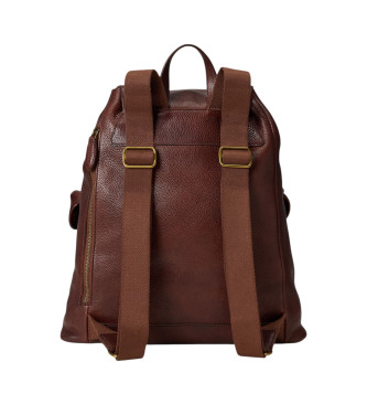 Polo Ralph Lauren Mochila de piel Heritage marrón