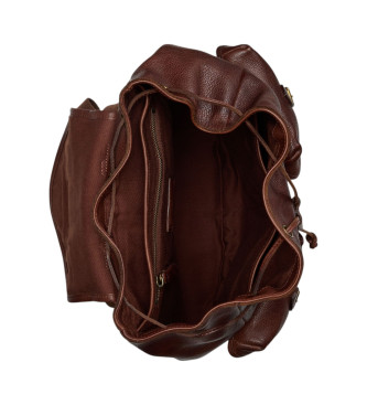 Polo Ralph Lauren Mochila de piel Heritage marrón