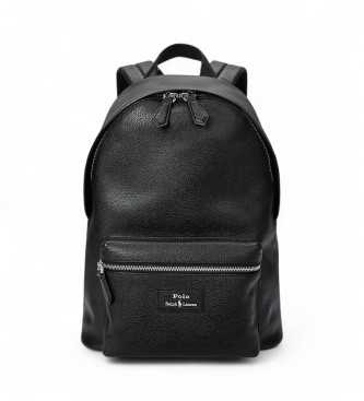 Polo Ralph Lauren Black grained leather backpack