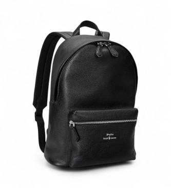 Polo Ralph Lauren Black grained leather backpack