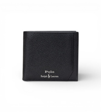Polo Ralph Lauren Portafoglio in pelle nera martellata