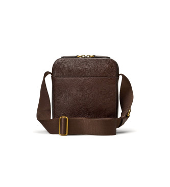 Polo Ralph Lauren Borsa a tracolla in pelle martellata marrone