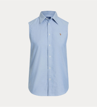 Polo Ralph Lauren Camicia senza maniche blu Oxford