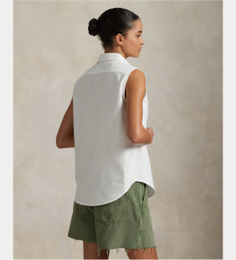 Polo Ralph Lauren Oxford sleeveless shirt white