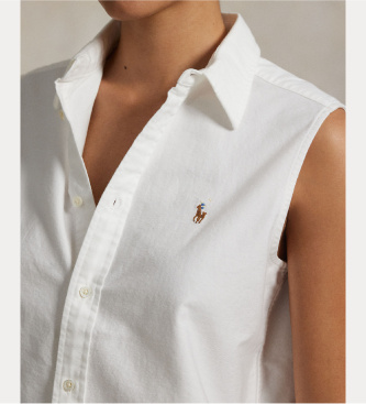 Polo Ralph Lauren Oxford sleeveless shirt white