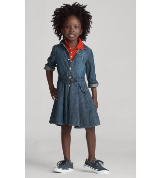 Polo Ralph Lauren Abito chemisier in denim di cotone con cintura
