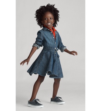 Polo Ralph Lauren Abito chemisier in denim di cotone con cintura