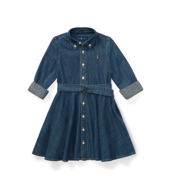 Polo Ralph Lauren Abito chemisier in denim di cotone con cintura