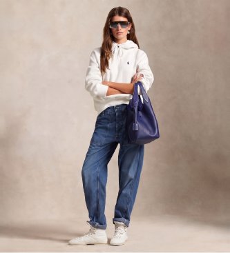 Polo Ralph Lauren Shrunken Fit fleecetröja vit