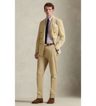 Polo Ralph Lauren Camisa de lino con rayas Custom Fit lila