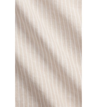 Polo Ralph Lauren Camisa de lino con rayas Custom Fit beige