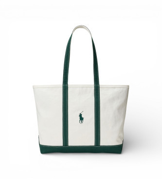 Polo Ralph Lauren Witte canvas Wimbledon tote tas