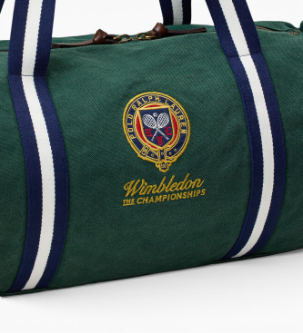 Polo Ralph Lauren Borsa da viaggio Wimbledon in tela verde