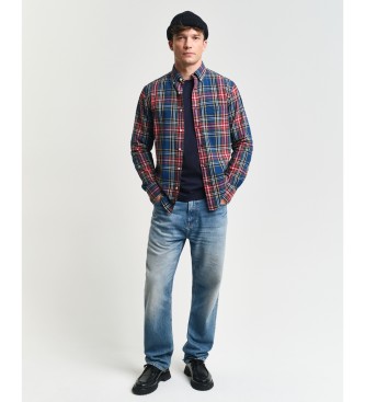 Gant Camisa a�il de cuadros Regular Fit azul