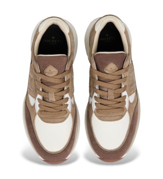 Hackett London Leren sneakers Otto Run bruin