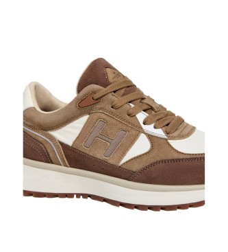Hackett London Leren sneakers Otto Run bruin