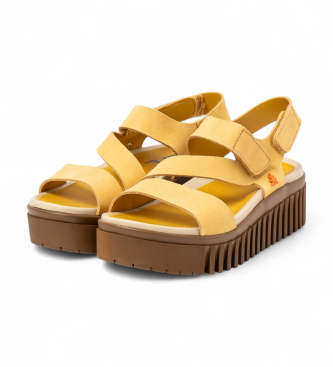 Art Sand�lias de couro 1573 Brighton Amarelo