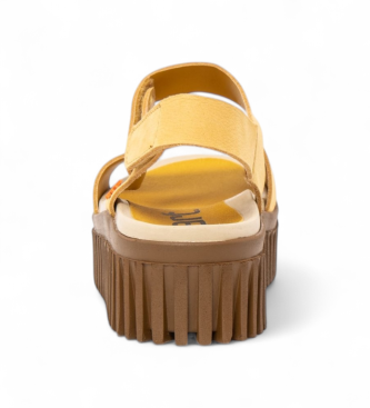 Art Sand�lias de couro 1573 Brighton Amarelo