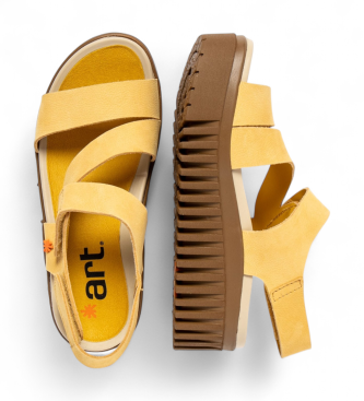 Art Sand�lias de couro 1573 Brighton Amarelo