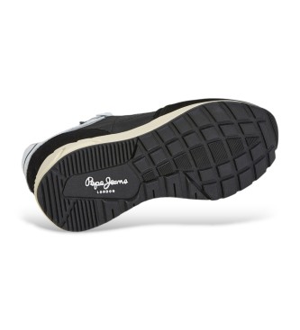 Pepe Jeans Zapatillas de Piel Marlon Metal negro