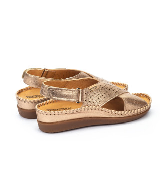 Pikolinos Ledersandalen Cadaques gold