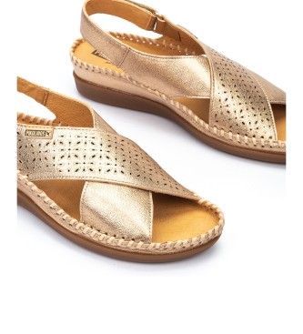Pikolinos Ledersandalen Cadaques gold