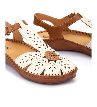 Pikolinos Scarpe in pelle marrone e bianco sporco di P.Vallarta