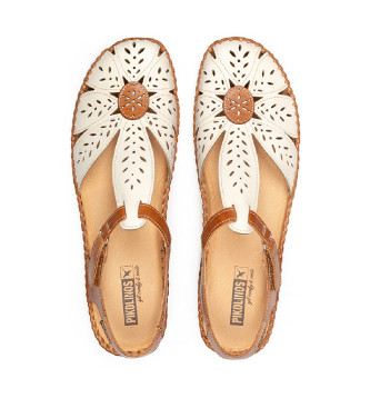 Pikolinos Scarpe in pelle marrone e bianco sporco di P.Vallarta