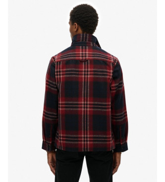 Superdry Sobrecamisa Wool Miller Zip rojo