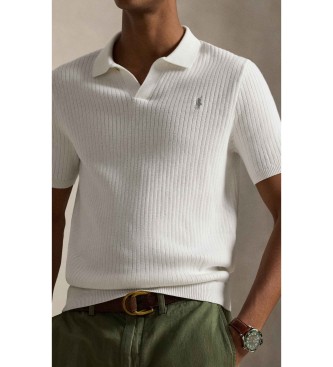 Polo Ralph Lauren Bombažni rebrasti pulover z belim ovratnikom