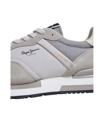 Pepe Jeans Hailon Basic læder-sneakers grå