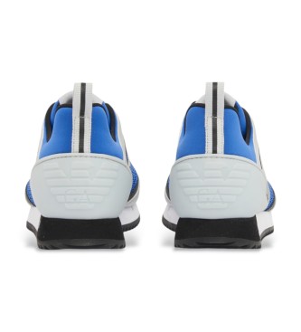 EA7 Trainers Black & White Laces Blue