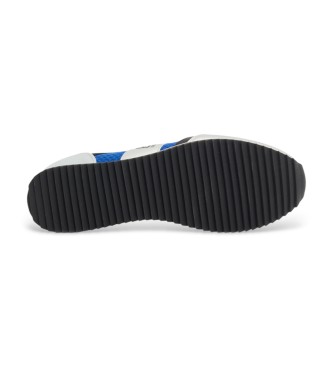 EA7 Trainers Black & White Laces Blue