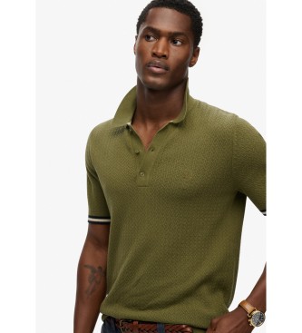 Superdry P�lo verde com textura