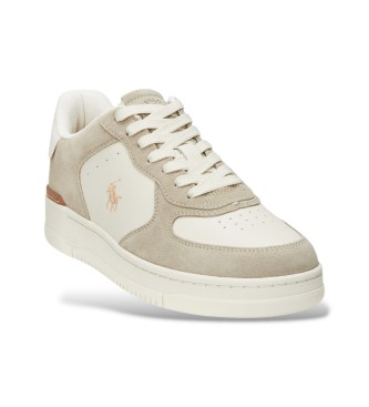Polo Ralph Lauren Baskets Masters Court en cuir et daim beige