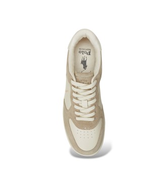 Polo Ralph Lauren Baskets Masters Court en cuir et daim beige