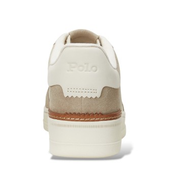 Polo Ralph Lauren Baskets Masters Court en cuir et daim beige