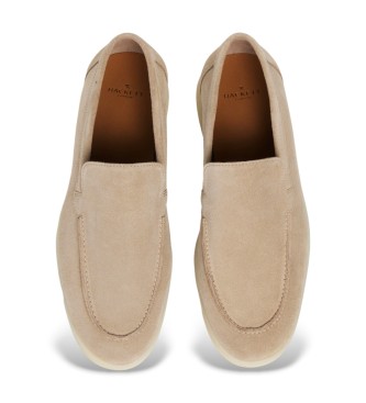 Hackett London Martin Plain l�dermockasiner beige