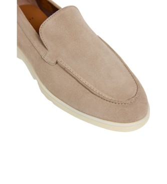 Hackett London Martin Plain l�dermockasiner beige