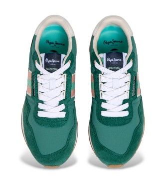 Pepe Jeans Sneakers Aiden Tape in pelle verde