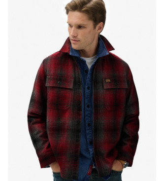 Superdry Volnena majica Miller rdeča