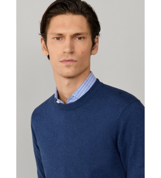 Hackett London Camisola de linho azul-marinho