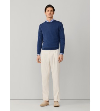 Hackett London Camisola de linho azul-marinho