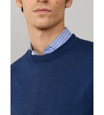 Hackett London Camisola de linho azul-marinho