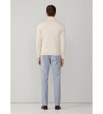 Hackett London Maglia beige con cerniera