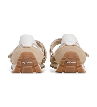 Pepe Jeans Miękkie beżowe kapcie Jane