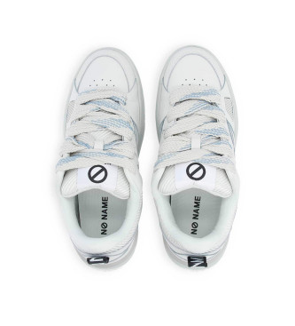 NO NAME Skate-inspired Nollie leather platform trainers white, light grey