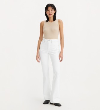 Levi's Jeans 726 Cal�as de ganga de cintura subida com franjas branco