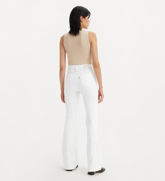 Levi's Jeans 726 Cal�as de ganga de cintura subida com franjas branco