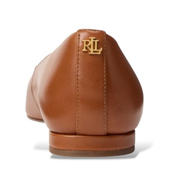 Lauren Ralph Lauren Ballerina Londyn in bruin leer